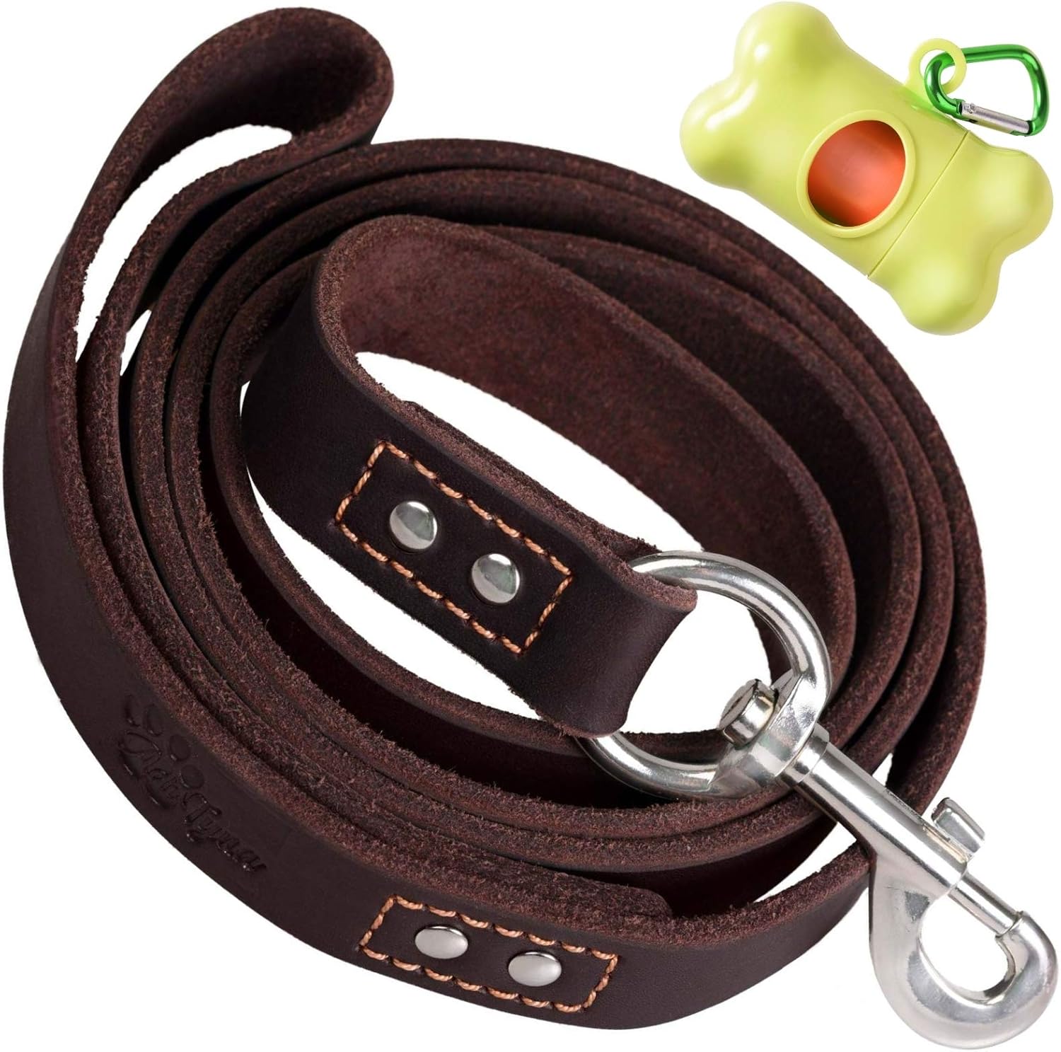 high quality leather dog leash