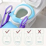 Straame Toddler Toilet Ladder Seat Adjustable Potty Training Seat Blue Purple view 4