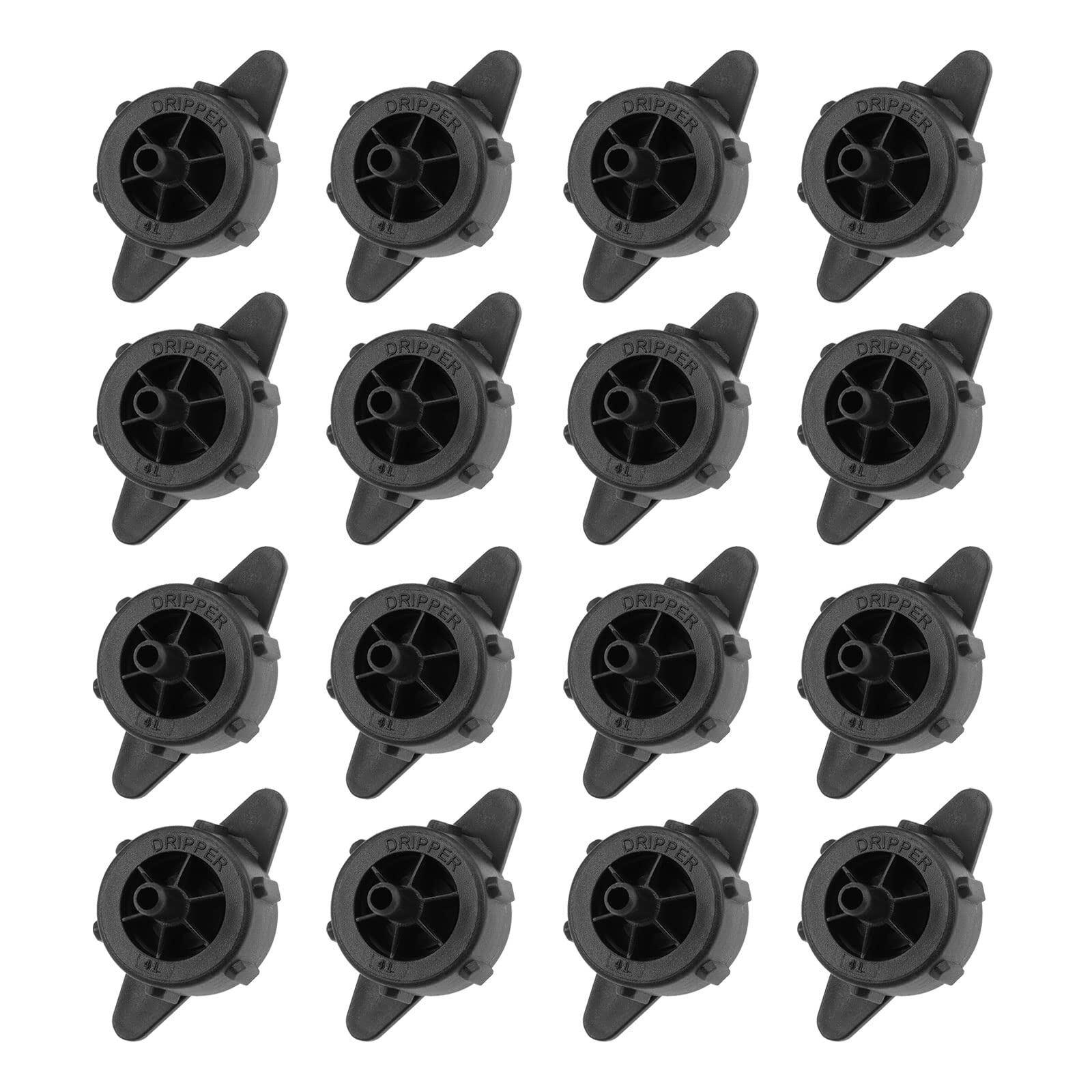 METALLIXITY Pressure Compensating Dripper, (1 Gallon Per Hour) 50Pcs, Plastic Irrigation Drip Emitters - for Watering Garden Lawn Plant, Black
