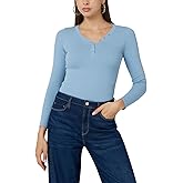 Guess Womens Eco Long Sleeve Kyla Rib Henley