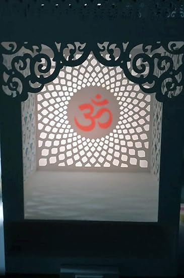 Buy Corian Om Temple Design With Led Backlit And Jaali Online At