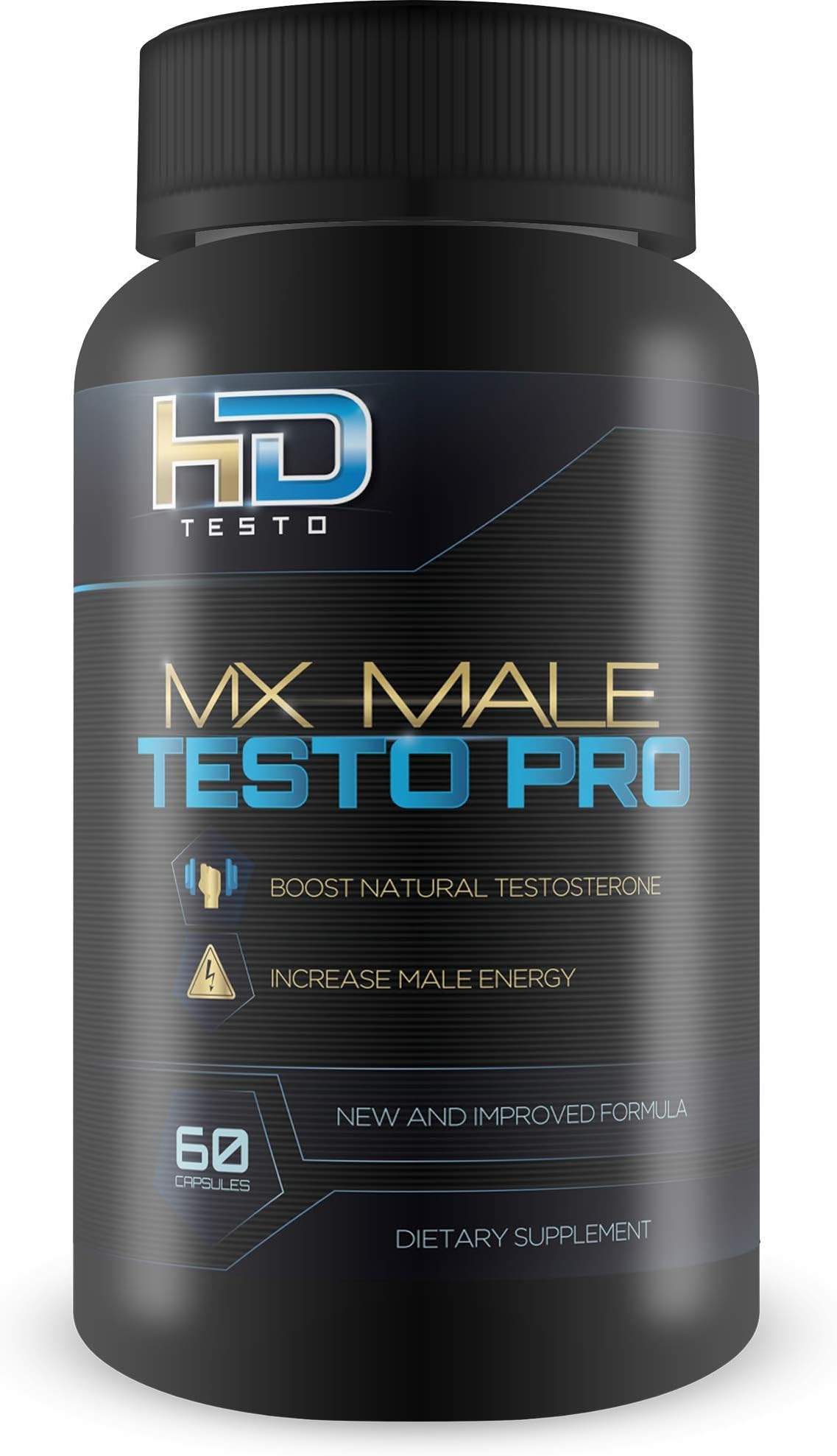 MX Male Testo Pro - by HD Testo - Ginseng Test Boost Blend for Natural Test Boost, Weight Loss, and Male Energy - Help Restore Youthful Energy, Vigor, and Metabolism with This Natural Herbal Blend