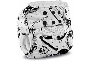 Kanga Care Rumparooz Cloth Diaper Reusable One Size Pocket Diaper with Patented Inner Double Gusset 2 pcs Microfiber Insert Soaker (6-40+ lbs) - Book Club