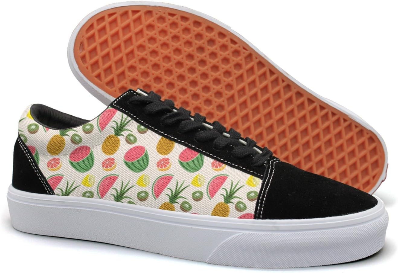YCFTA Watermelon Pineapple Lemon Kiwifruit Woman Casual Shoes Footwear Slip On Cute Gym