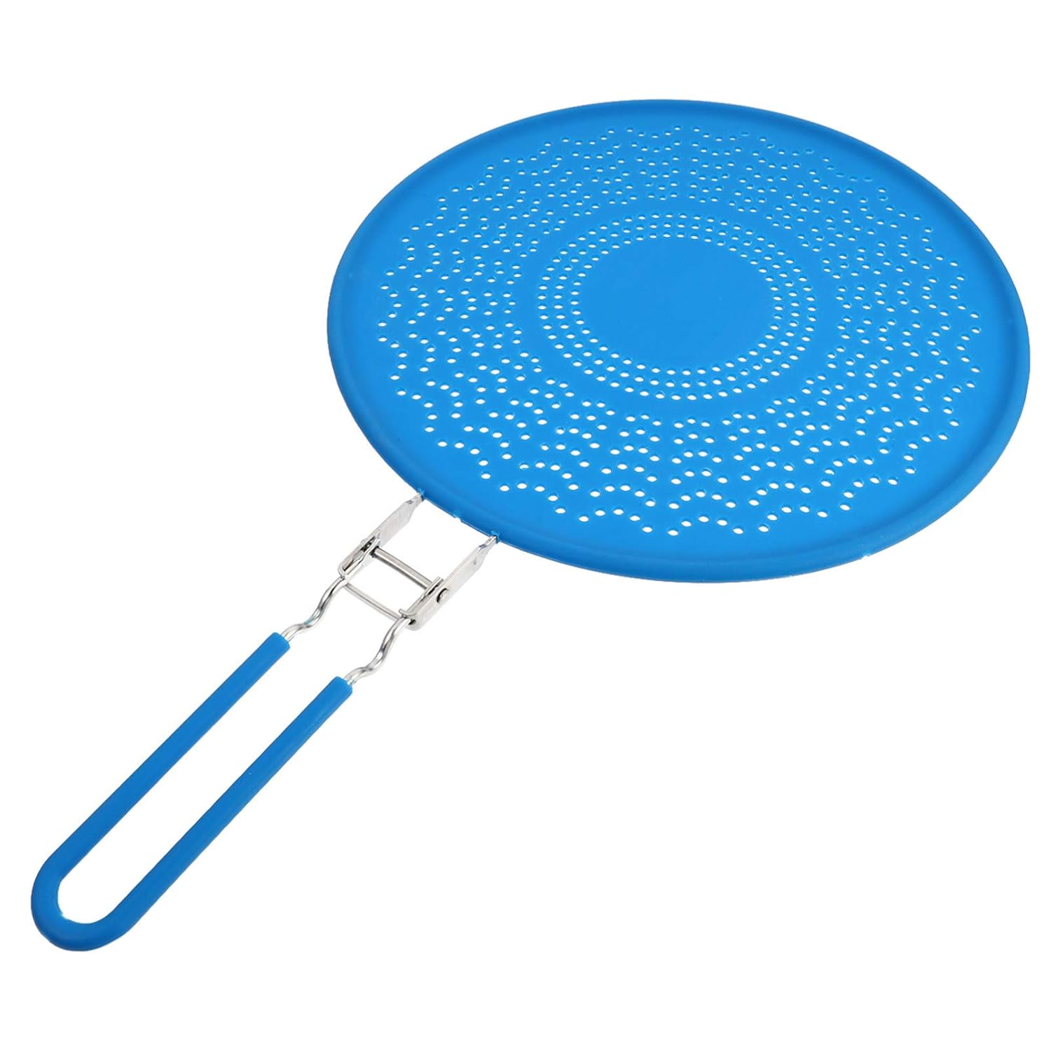 Buy UPKOCH Silicone Splatter Screen Blue Pan Cover with Folding Handle