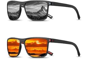 Salfboy Polarized Sunglasses for Men UV Protection Sun Glasses Lightweight Rectangular Sunglasses Eyewear for Fishing Driving