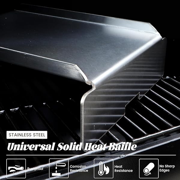 UNIDANHO HEAT BAFFLE FOR TRAEGER PRO 22 34 SERIES REPLACEMENT PART FIRE DEFLECTOR FLAME TAMER DIFFUSER GRILL BCA012 FOR Z GRILLS CHAR-GRILLER ETC MOST PELLET SMOKER BBQ PLATE