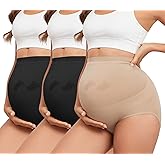 Y25D Maternity Underwear Seamless High Waisted Maternity Panties Over Bump Pregnancy Belly Support