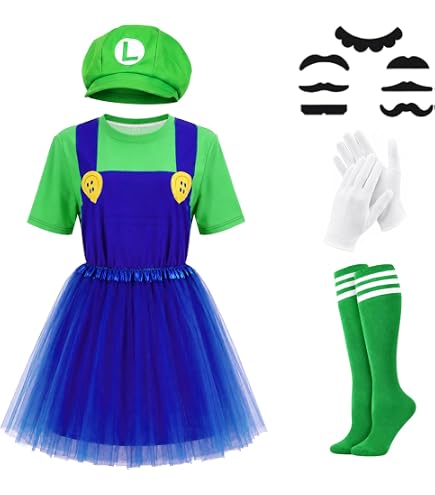 Disguise Women's Mario Skirt Version Adult, Red/Blue, X-Large/ 18-20 Plus : Clothing, Shoes & Jewelry