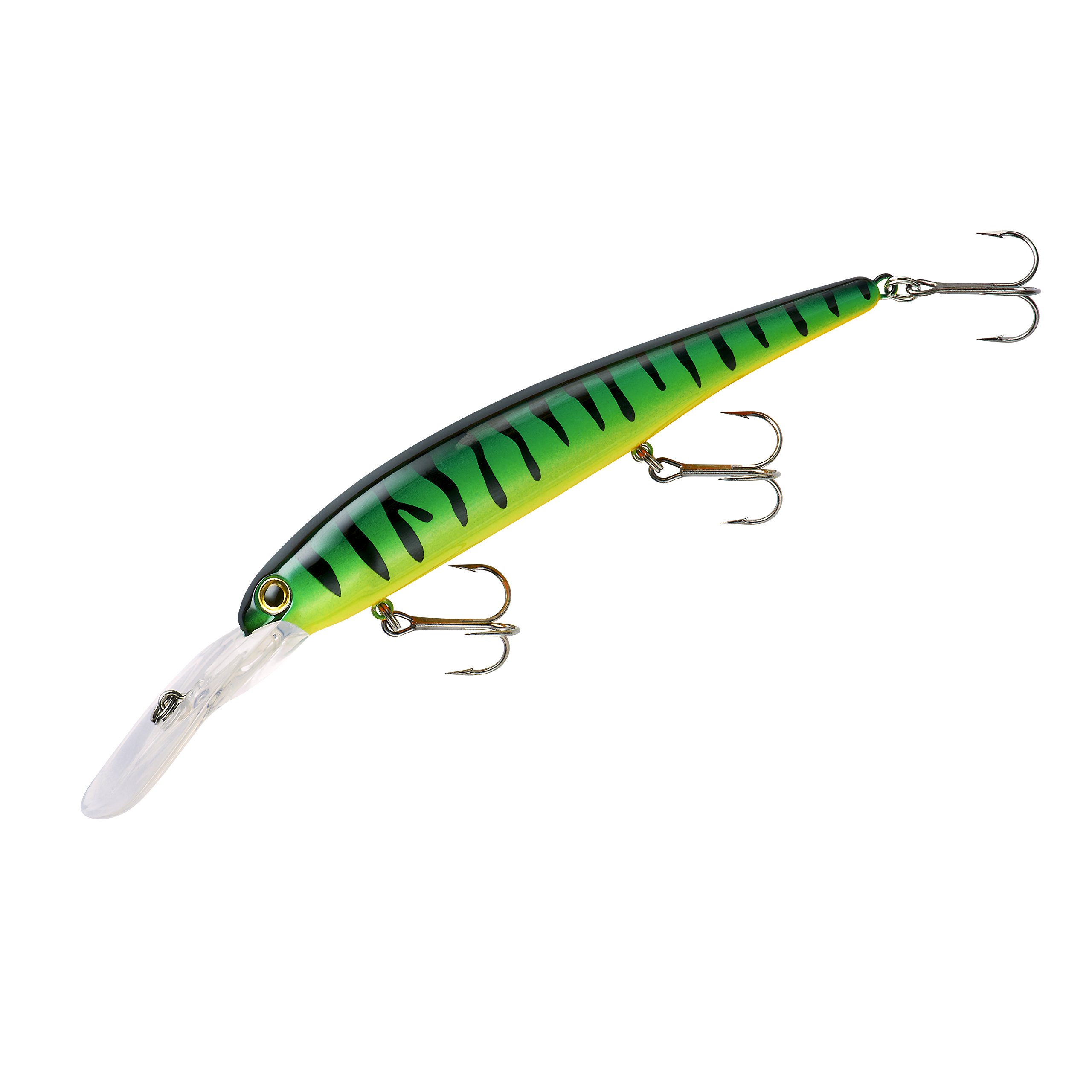 BANDIT LURES Walleye Deep Minnow Jerkbait Fishing Lure, Fishing Accessories, Dives ro 27-feet Deep, 4 3/4', 5/8 oz, Fire Tiger, (BDTWBD220) — image 1