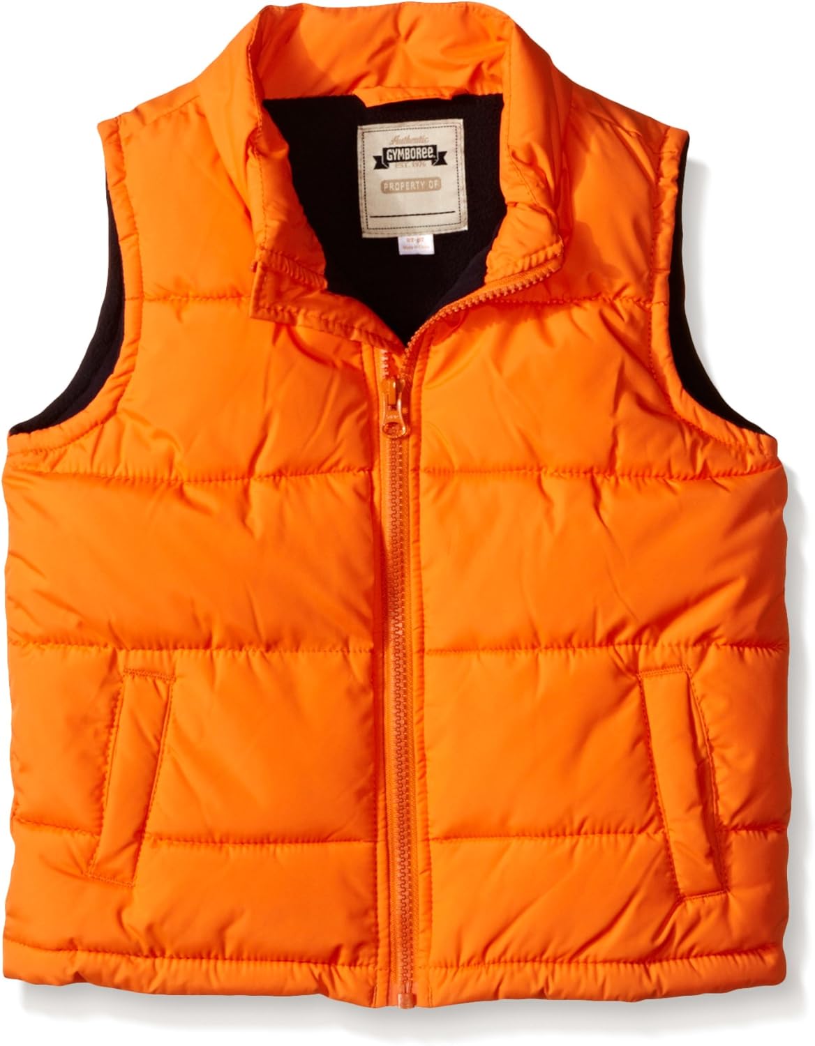 Gymboree Boys' Toddler Puffer Vest, Monarch Orange, 4T5T