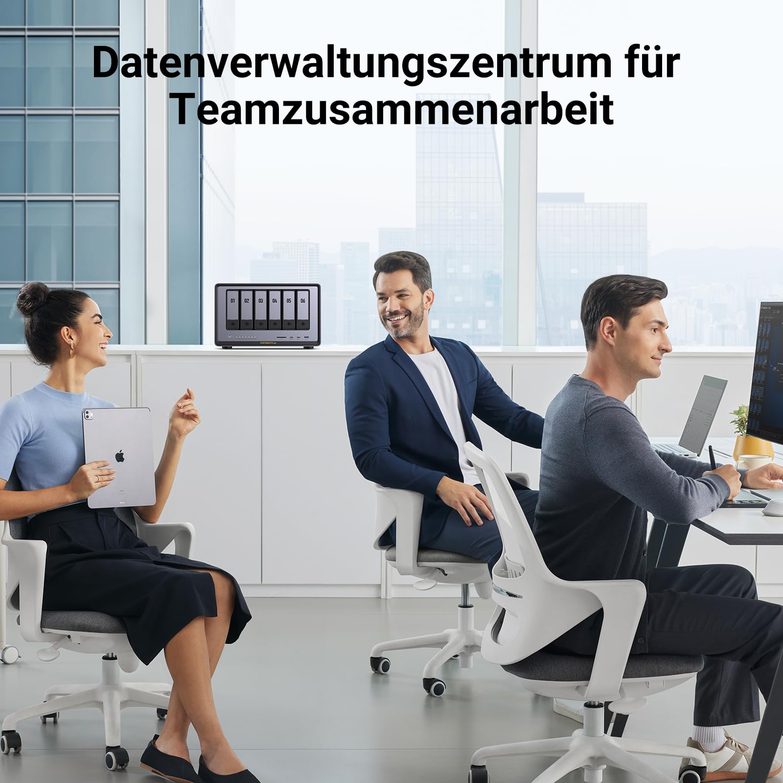 UGREEN NASync DXP6800 Plus 6-Bay NAS Server, Intel i3-1215U 6-Kern, 8GB DDR5, eingebaute 128GB SSD, 2,5GbE & 10GbE LAN, 2×M.2 NVMe, 4K HDMI, Kompatibel mit Drittanbieter HDD/SSD (Diskless) 7