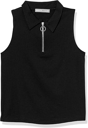 zip up sleeveless top