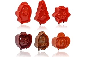 2025 Christmas 6PCS Hand Pie Molds for Baking Mini Pie Maker for Christmas Party Baking Supplies Party Dough Presser Pocket P