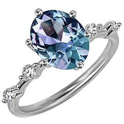 VEMAZA Color Change Alexandrite Ring 925 Sterling
