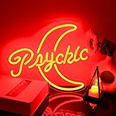Pinlangdou Psychic Neon Sign Bar Neon Light Sign Psychic, Moon Star Decorations Neon Signs For Door Decorations, Bedroom Accessories Neon Sign