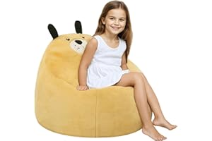 COMAX Bean Bag Chairs for Kids, Toddler BeanBag Sofa with Filler Bean Couch Stuffed for Boys and Girls, Lazy Floor Chair for Playroom, Nursery Room, Dog