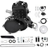 JAYGOVAN 80cc Bicycle Engine Kit 2 Stroke Gas Bike Motor Kit Refit Full Set | Motorized Bike Kit with CDI Ignition Single-Cylinder Foot Pedal Start Petrol Gas Motor Kit for 26" 28" Bikes