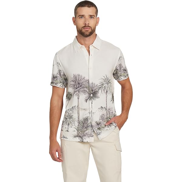 JONES Short Sleeve Shirt in Tomato Red Japanese Geometric Floral 'Asan – Blade + Blue