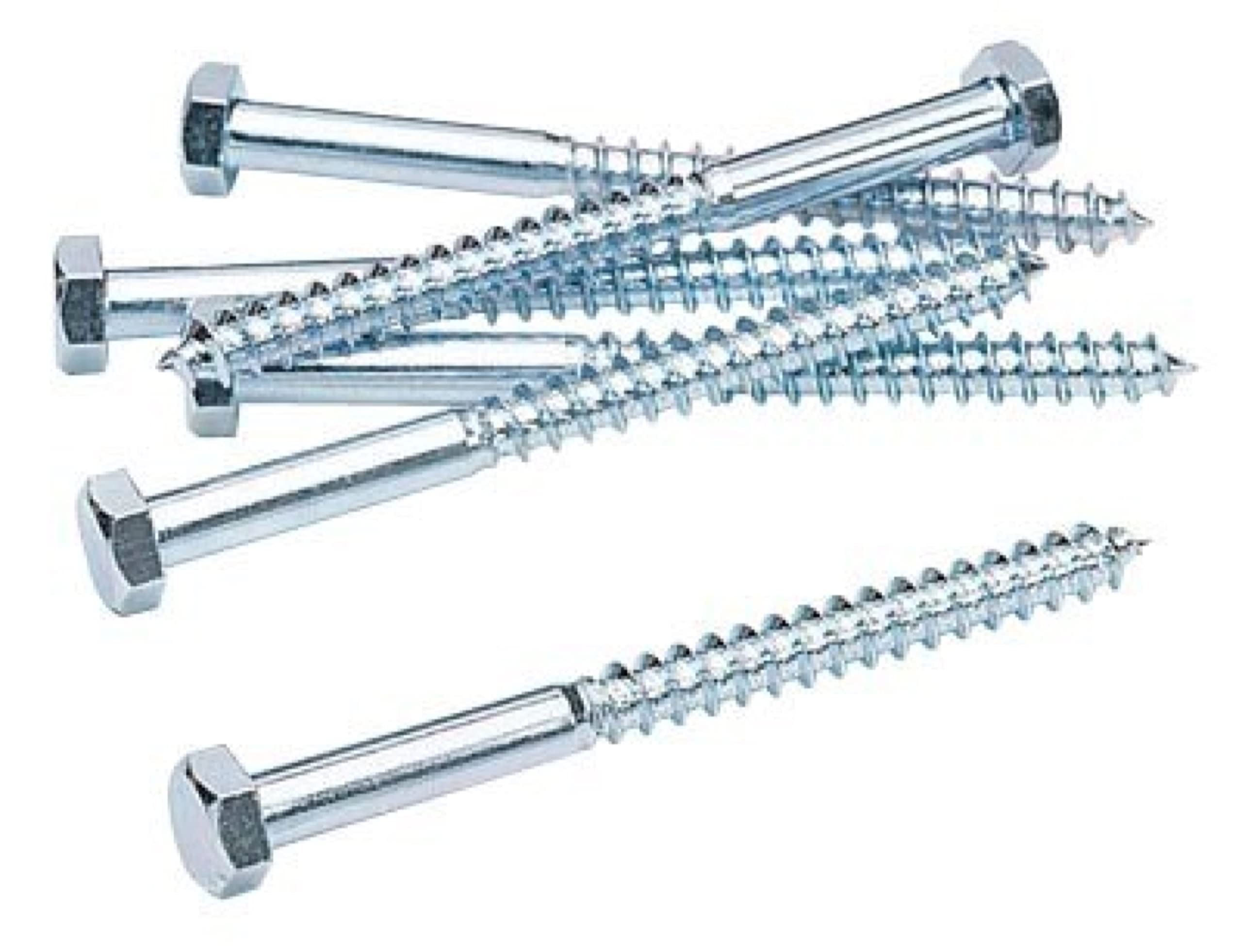 LENNIE TIR0606002B Coach Screw Diameter 6 x 60 cm Box of 200 White Zinc Plated