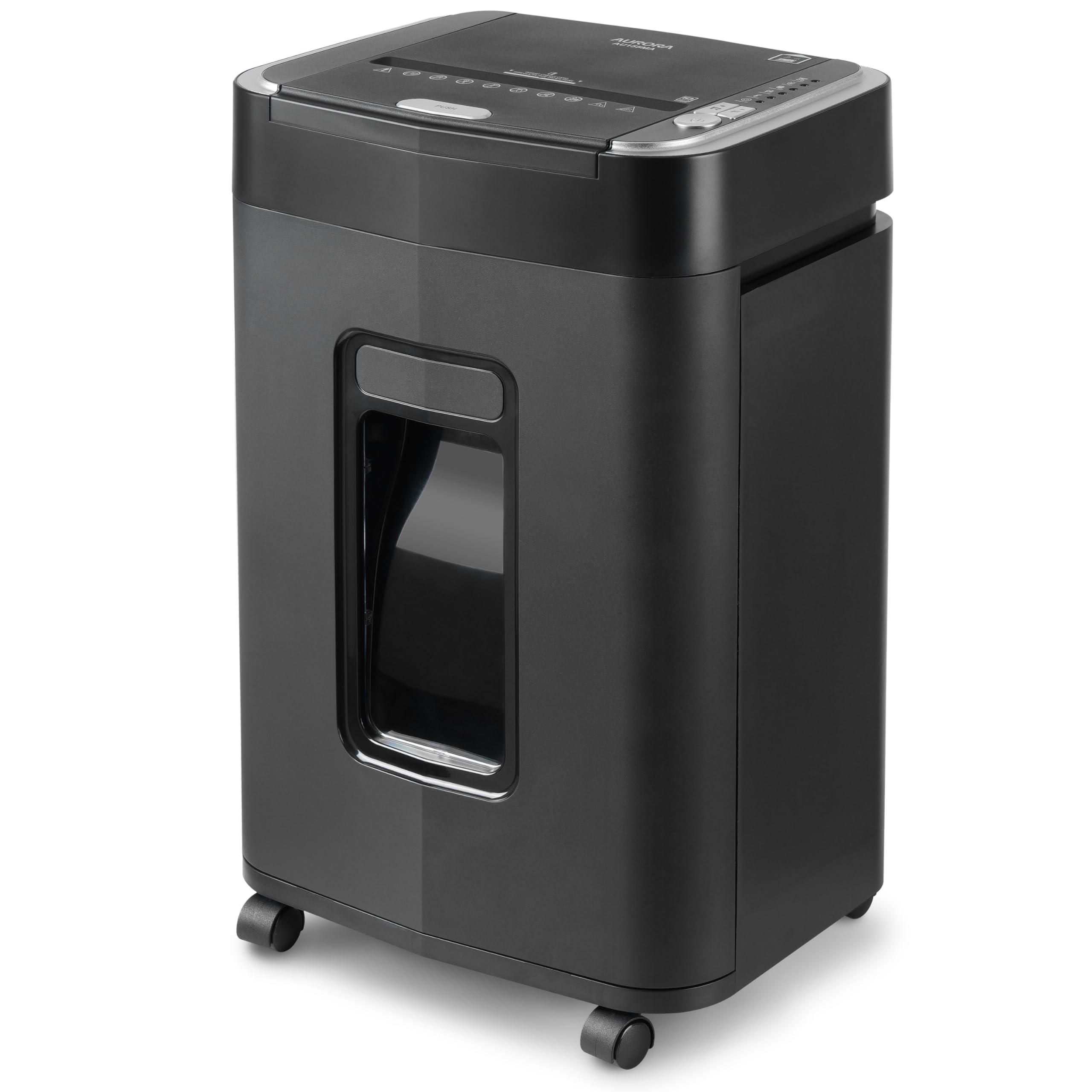 Aurora Professional Grade 150-Sheet Auto Feed Micro-Cut Paper and Credit Card Shredder with 6.3 Gallon Pullout Basket / 60 Minutes/Security Level P-4 Image