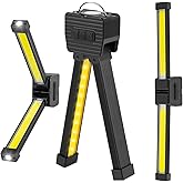 Koiladasa Gym Lamp, Portable Gym Light Posing Lamp Magnetic LED Flashlight 7th Gear Dimming with Hanging Hook 180° Folding (Black)