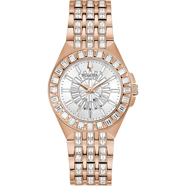Amazon.com: Bulova Ladies' Crystal Octava Gold Stainless Steel 3