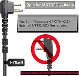 HYS Covert Acoustic Tube Security Earpiece PTT Mic for Motorola CP040 DP1400 view 2