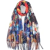 Umjetnost Soft Cashmere Feel Scarf For Women Winter Warm Scarves Large Shawl Wrap Monet Van Gogh Art Print