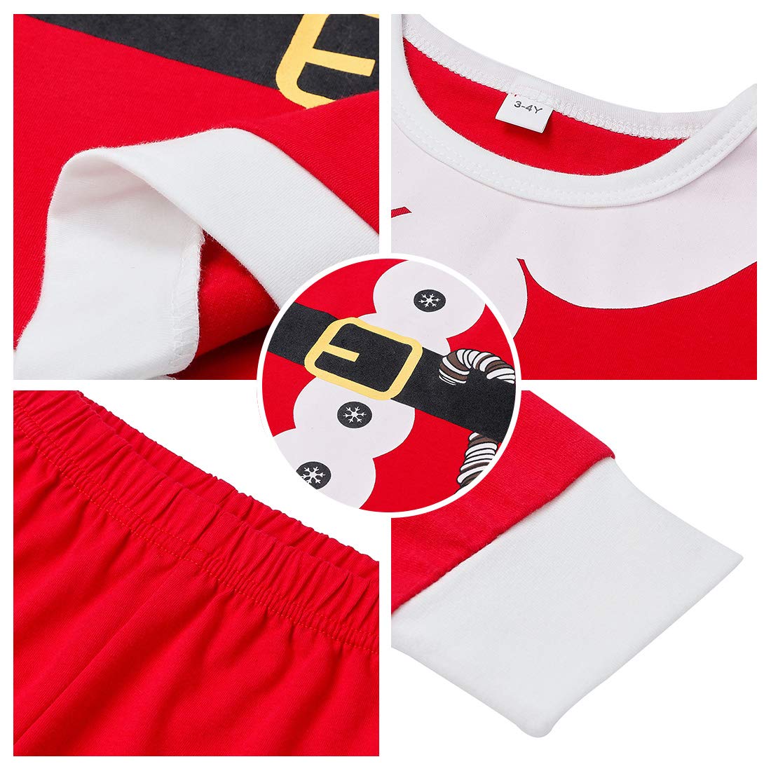 Uideazone Christmas Pajamas Set Warm Family Matching Sleepwear Boys Gils Nightwear Homewear for Kids