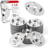 Neprift 72PCS 1-1/8" Foam Board Fastener Washers, Galvanized Steel | Large load distribution surface, Reduces pull-through risk, Fits foam board and insulation panel installation