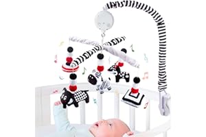 teytoy My First Baby Crib Mobile, Black and White Baby Mobile for Crib, High Contrast Mobile Toy for Newborn Infants Boys and Girls