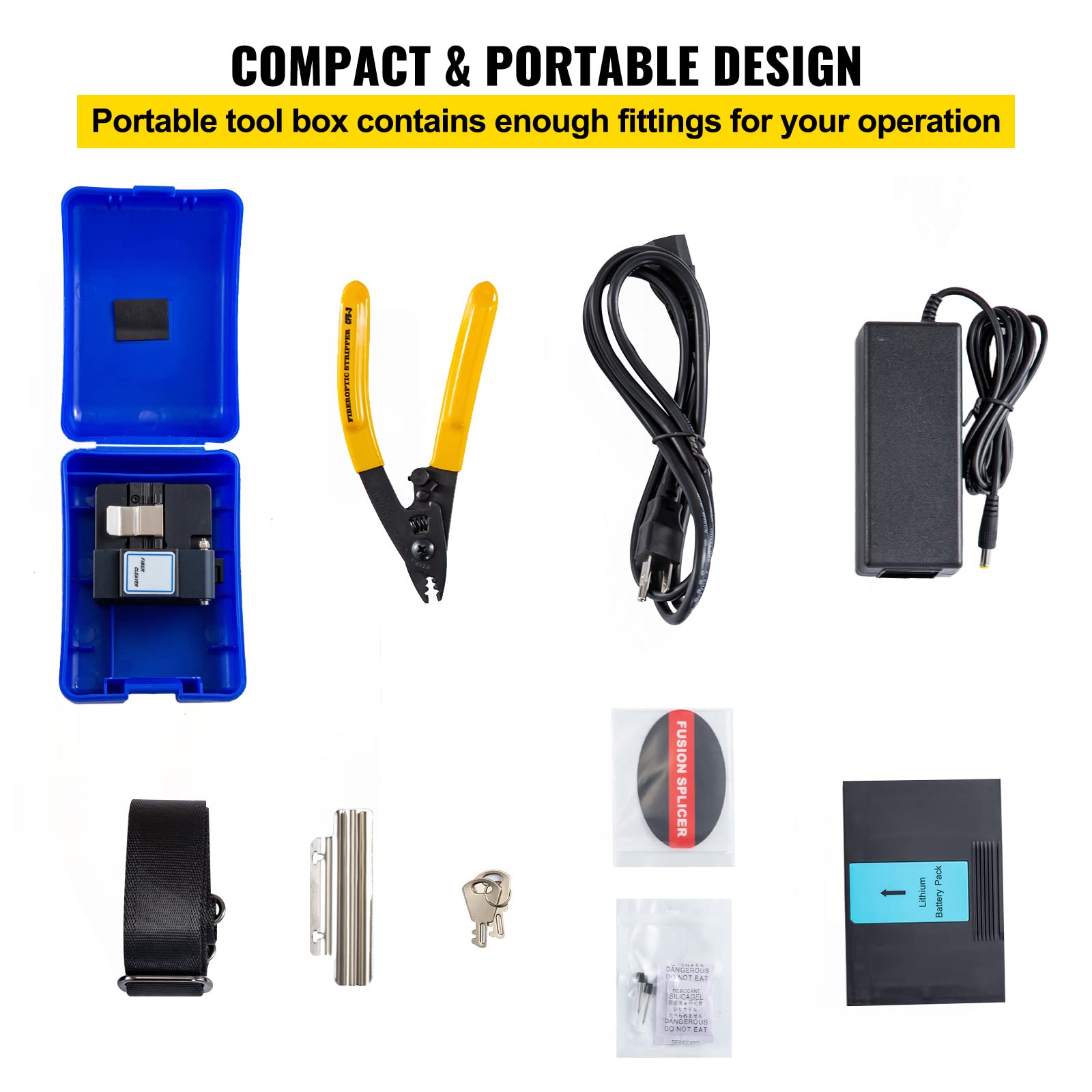 Vevor Fusion Splicer Automatic Focus JW4108S FTTH Fiber Optic Fusion Splicer 5 Inch Digital LCD Screen Fusion Splicer Machine Fiber Cleaver Kit: Tools & Home Improvement