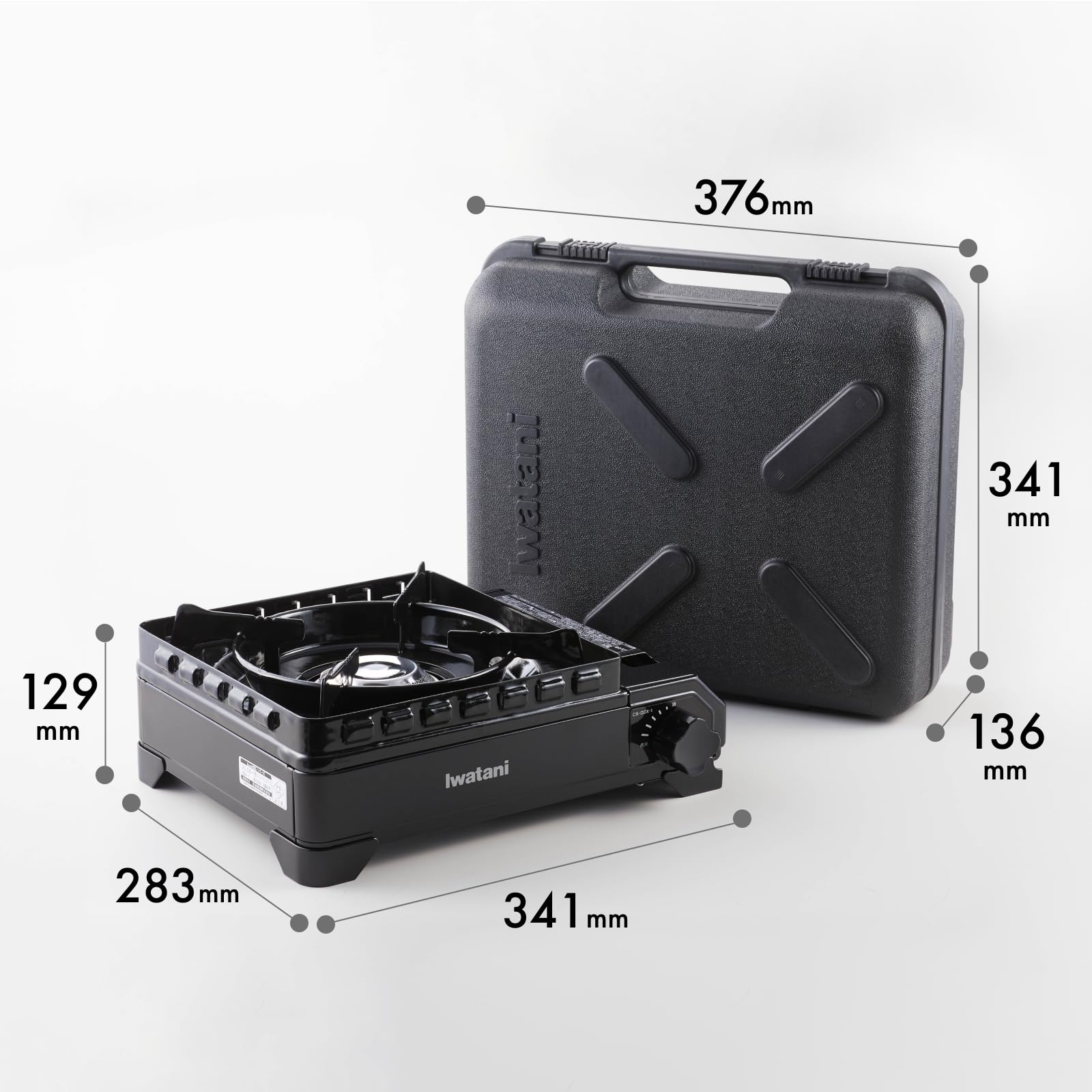 Iwatani CB-ODX-1-BK Cassette Fu Cassette Stove, Tough Maru, Black