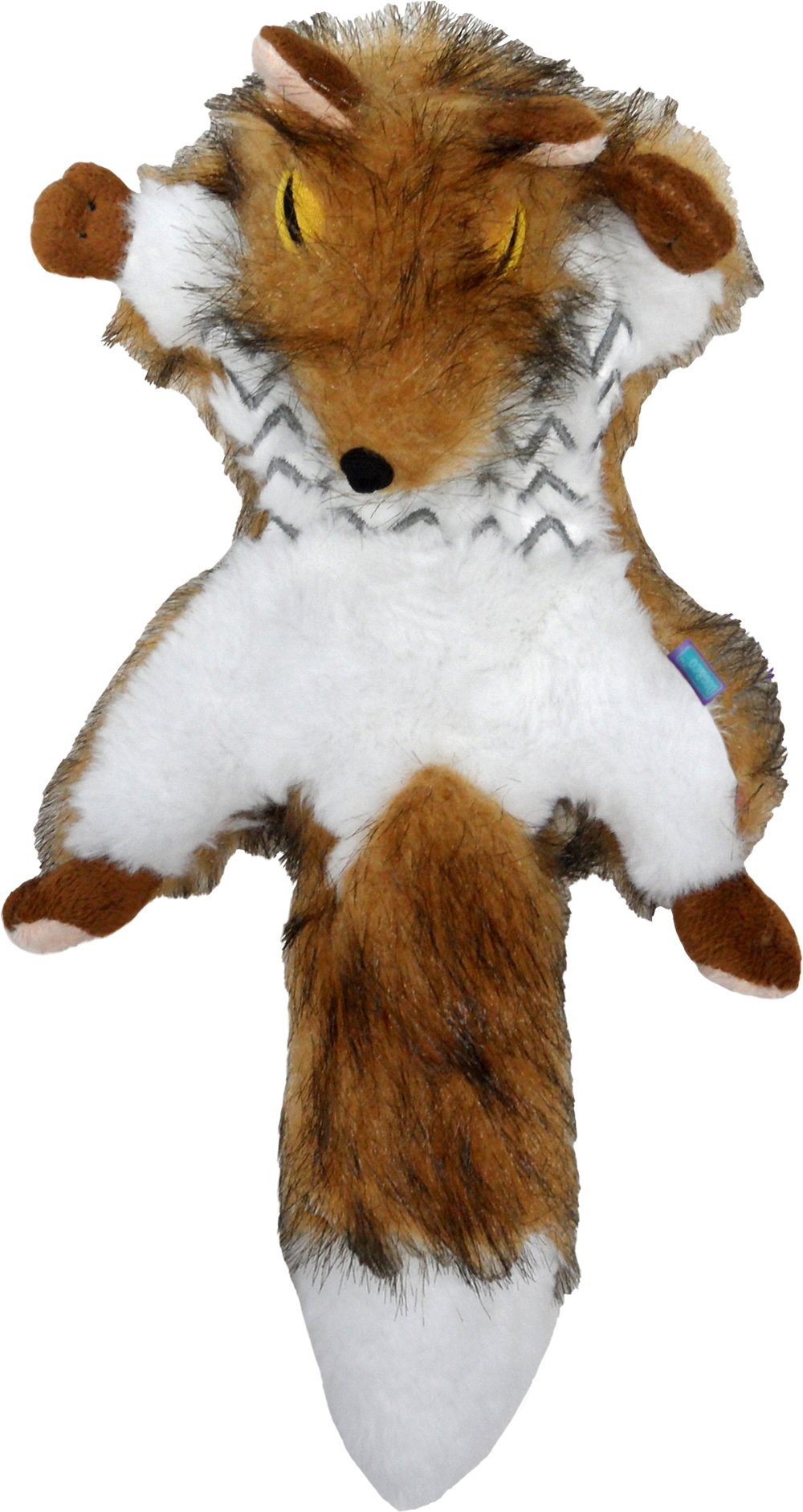 Dog & Co Country Fox Roadkill Dog Toy, Small, Brown and White