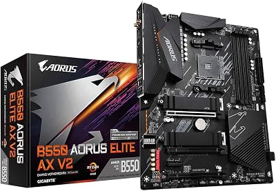 Gigabyte B550 AORUS Elite AX V2 Motherboard AMD Ryzen 5000 12+2 Phase VRM