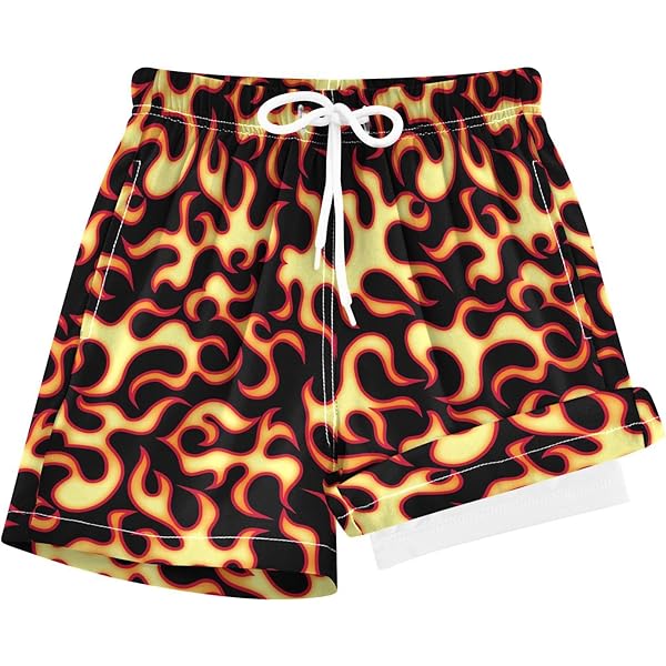 Amazon.com: UMIRIKO Boys Swim Shorts Gold Leopard Swim