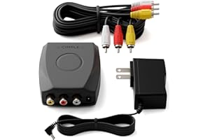 THE CIMPLE CO RF Modulator - RCA Composite to RF Coaxial - Converts Standard Definition Signals to Coax, Includes AV Cable