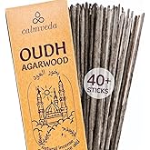 Mystic Oud Agarwood Incense Sticks - (40+Sticks, 9 inch) Thick Natural Resin Incenses Made from Assam Oudh Chips, Clean Charcoal Free | Infuse Luxury with These Exotic Oud Incense (Burn Time 45+ mins)