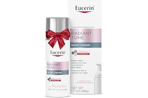 Eucerin Radiant Tone Night Cream, Dark Spot Corrector with Thiamidol, Night Moisturizer for Face Helps Visibly Reduce the Look of Persistent Dark Spots, All Skin Types, 1.7 Oz Bottle