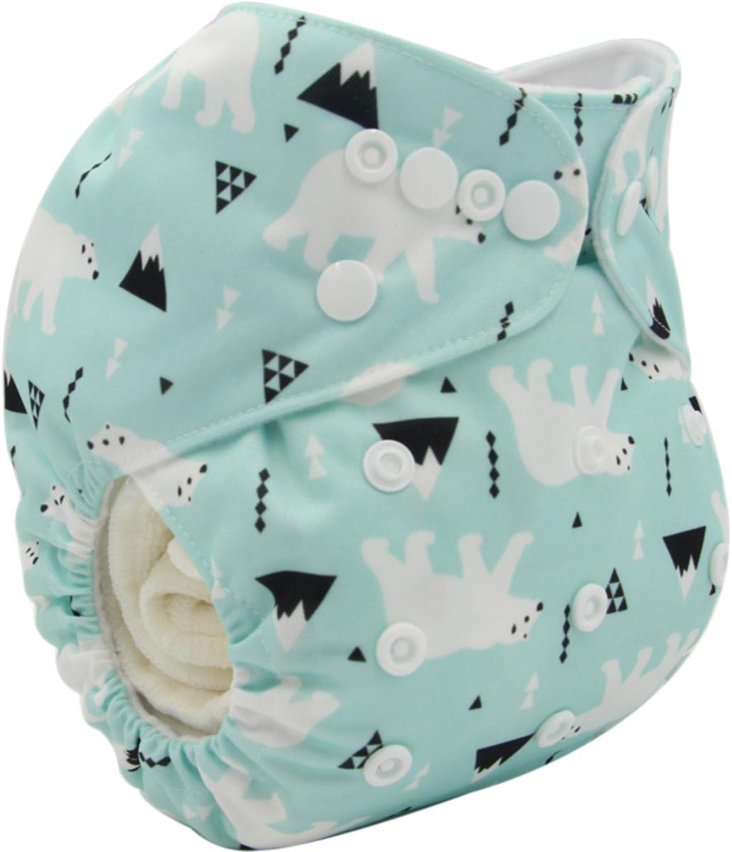 Mummamia Polar 2 Inserts Bears Cloth Diaper