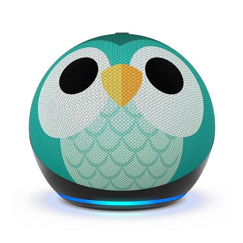 Amazon Echo Dot Kids (newest model), Designed for kids, with parental controls, Owl, with Alexa+ Early Access