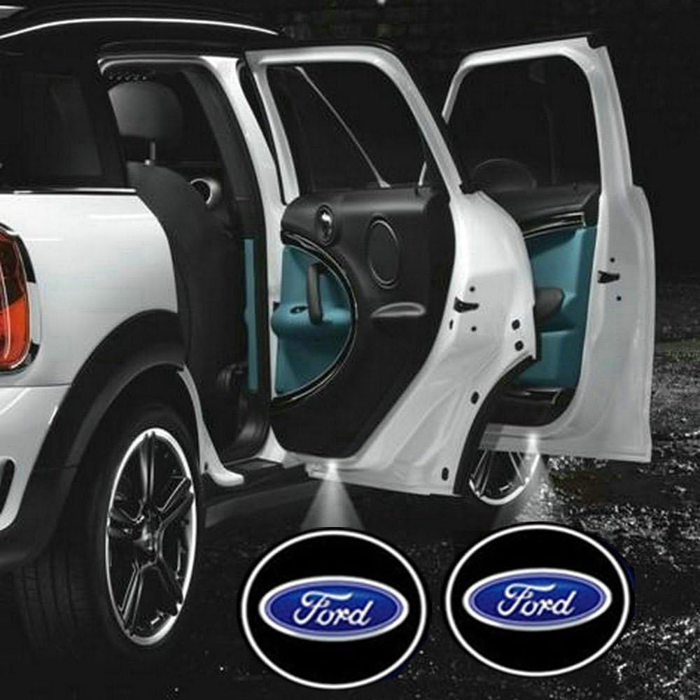 Inlink 2 Piece Car LED Projector Door Lamp Ghost Shadow Welcome Light Emblem Logo Kit