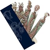 HUNGRY MINDS Hand-Drawn Octopus Bookmarks Set of 5 | Large Paper Book Marks for Reading with Unique Design and Elegant Envelope - Perfect Gift for Readers