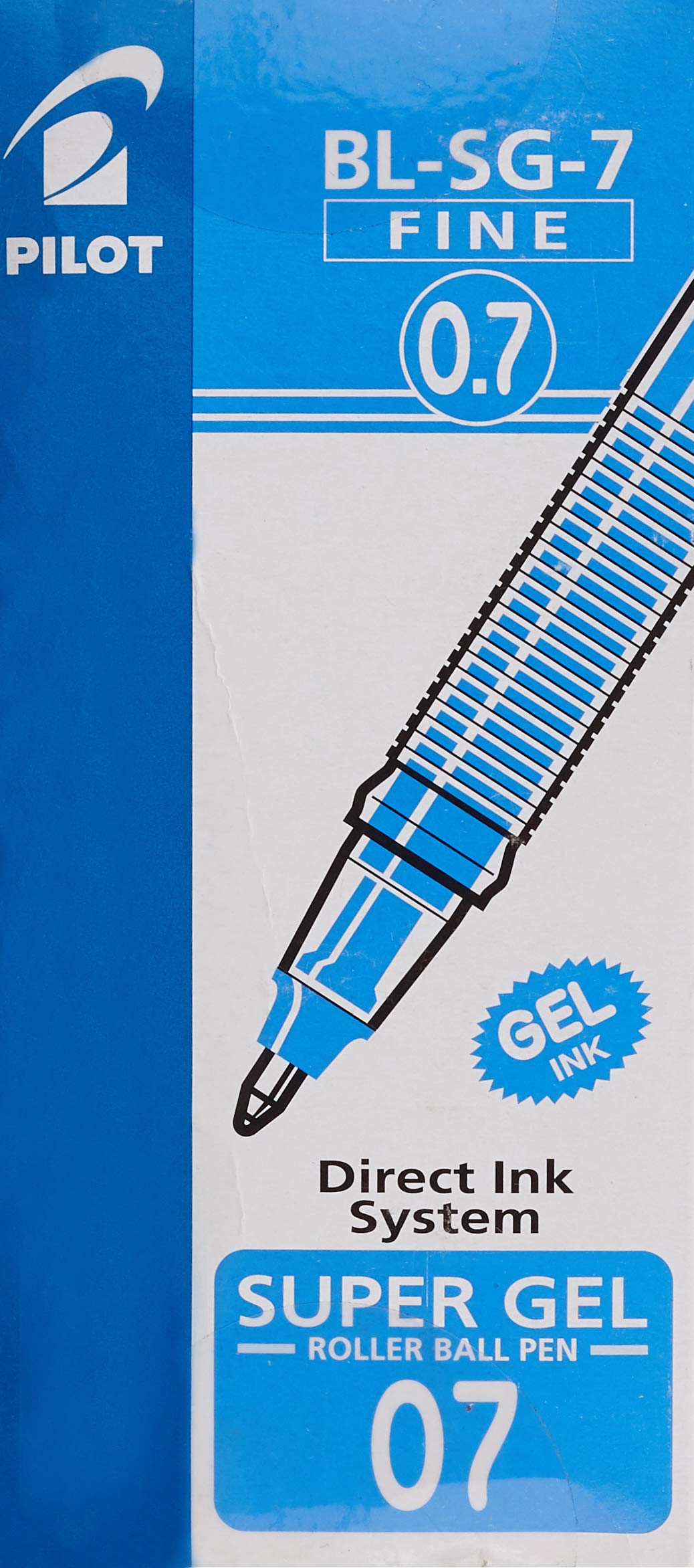 Pilot 570326 Supergel Rollerball 0.7 mm Tip (Box of 12) - Blue