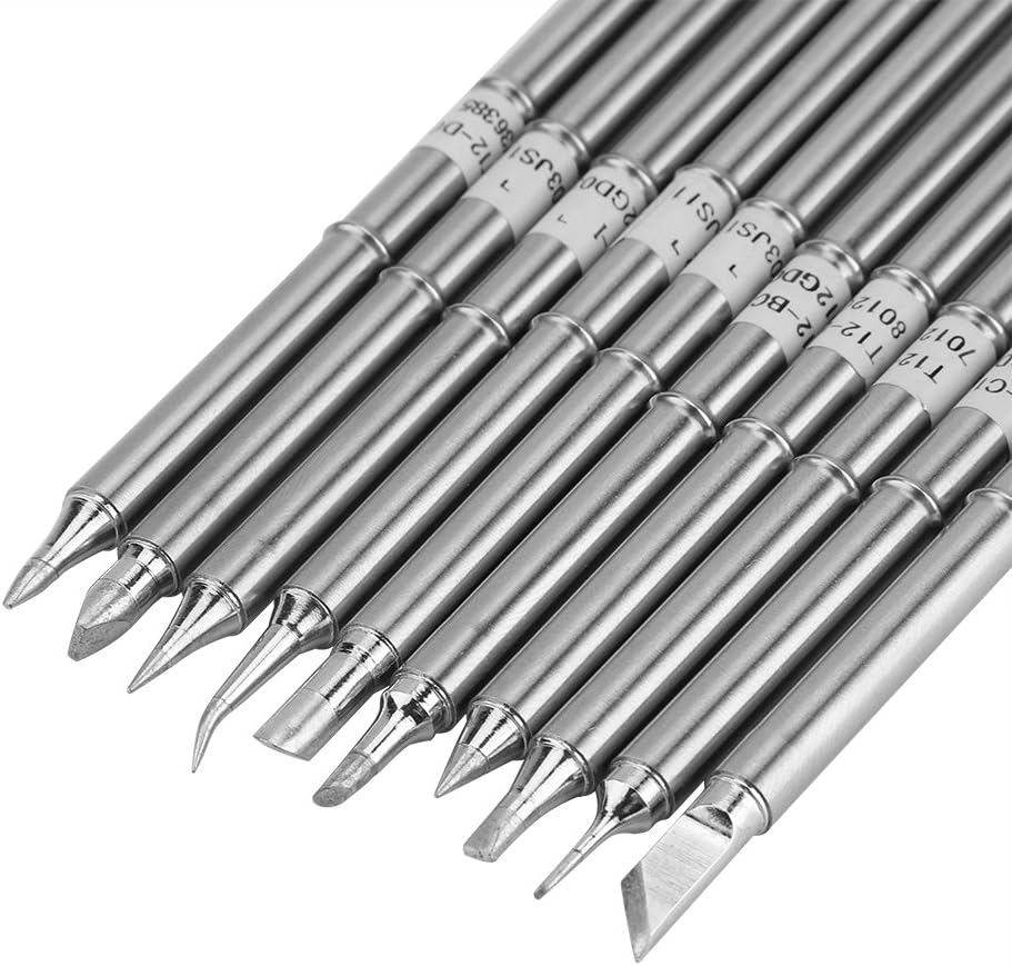 T12 Series Iron Tip Soldering Tool Replacement for Remanufacturing FX-951 is Ideal for Low Temperature Welding 200℃~480 (10 pcs)