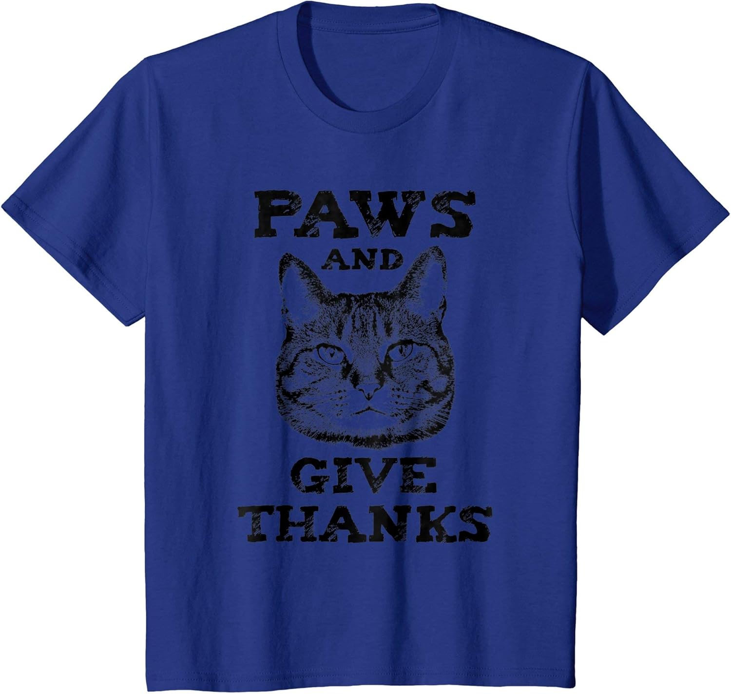 Funny Thanksgiving Cat TShirt Paws and Give Thanks Shirt