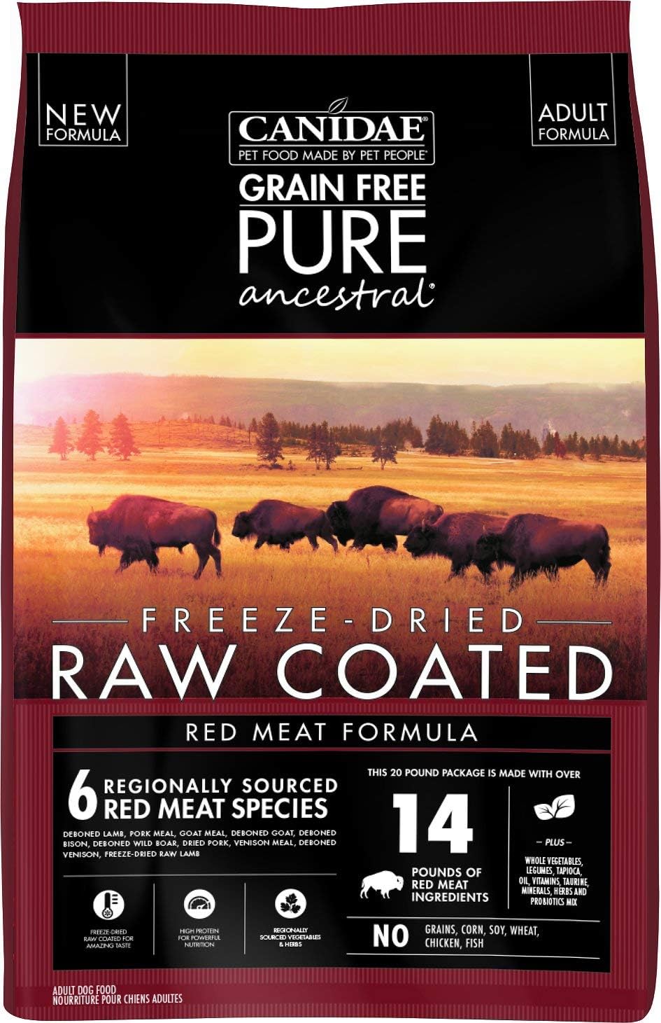 canidae freeze dried raw coated