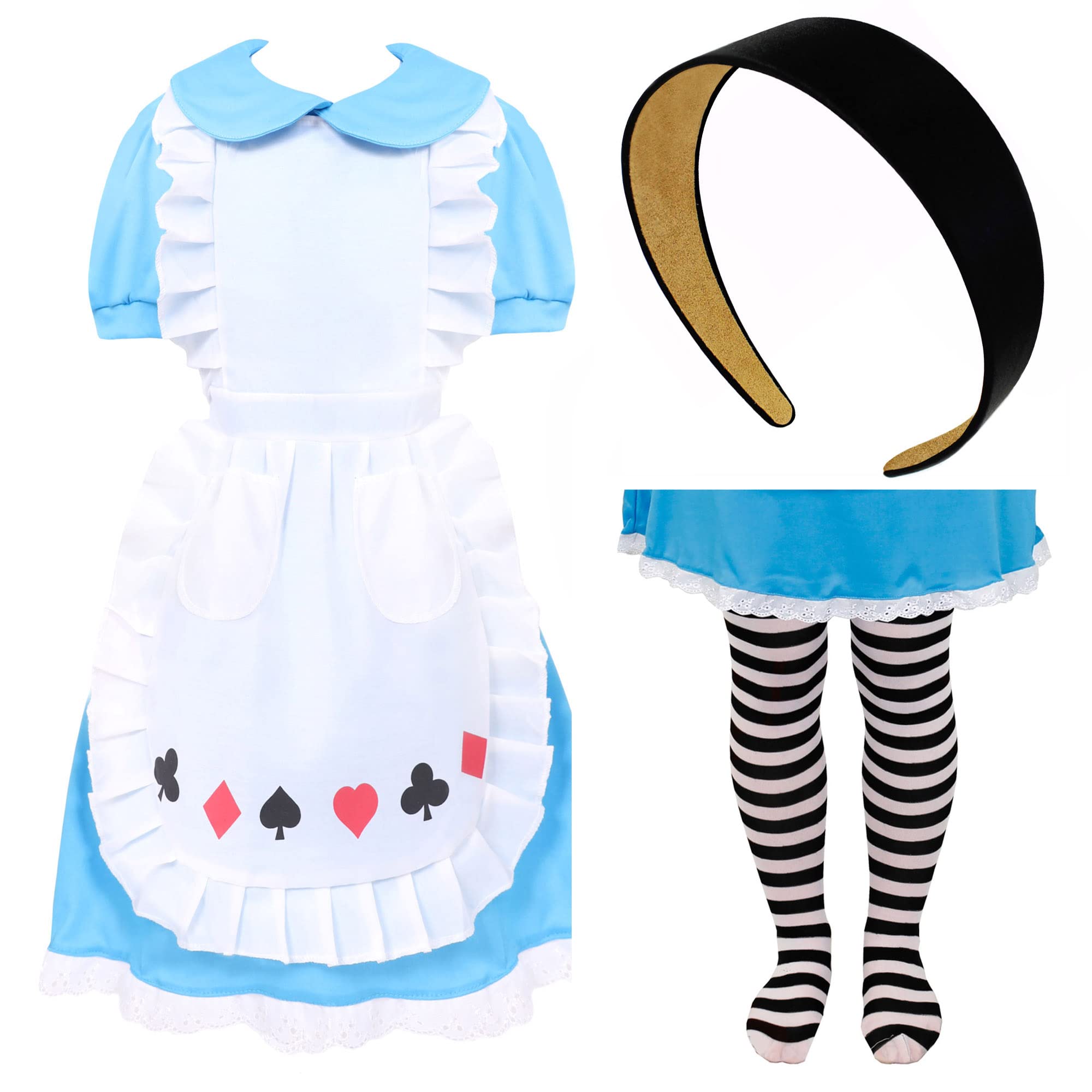 Alice’s Wonderland Dress Fancy Dress Costume for Children – Classic Storybook Outfit for Girls, Tea Party, World Book Day, Halloween and Themed Dress Up Events — image 1