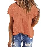 BETTE BOUTIK Women Boho Tops Short Sleeve Summer Flowy Shirts Dressy Casual Loose Trendy Blouses